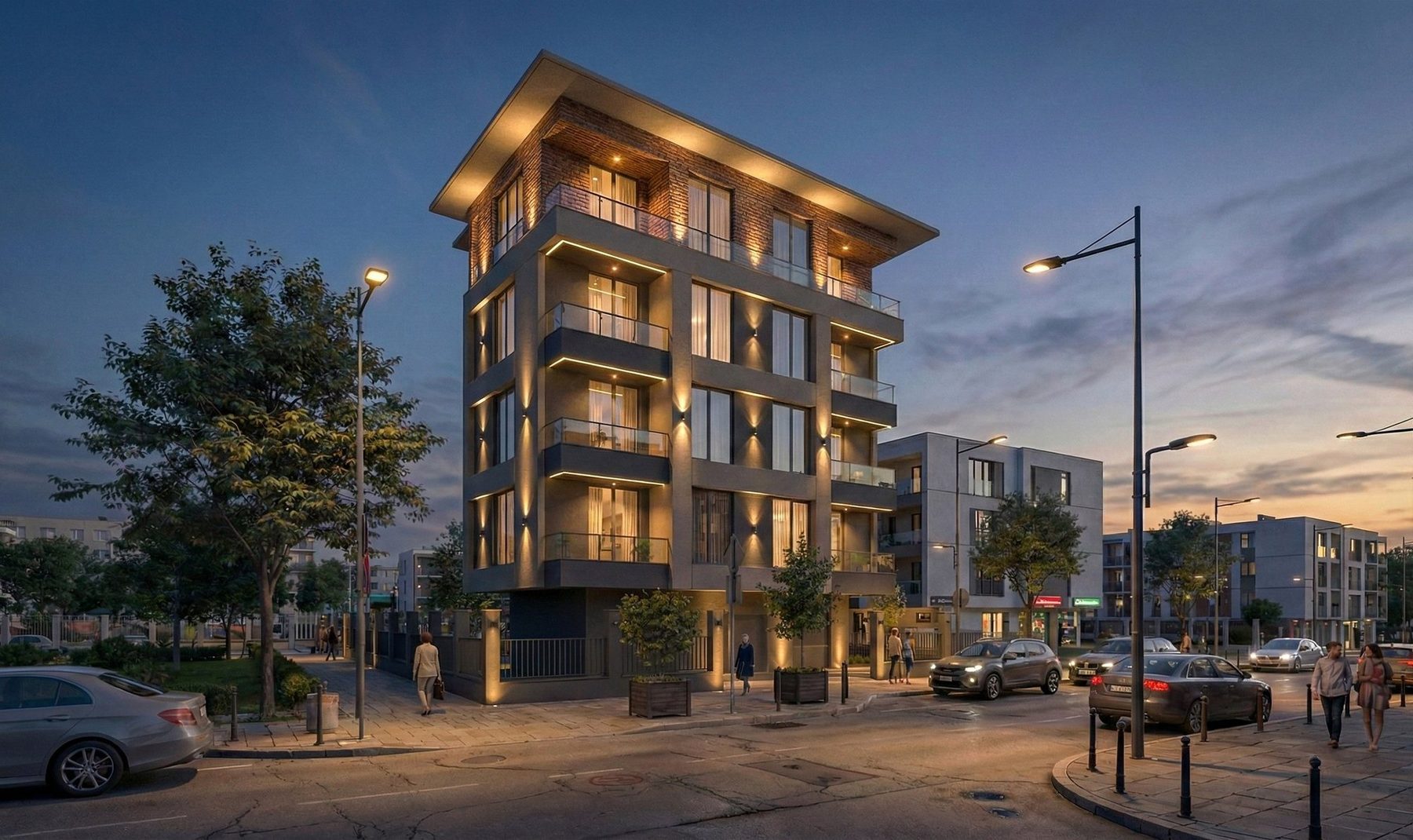 Evening view — 71 Evler Housing