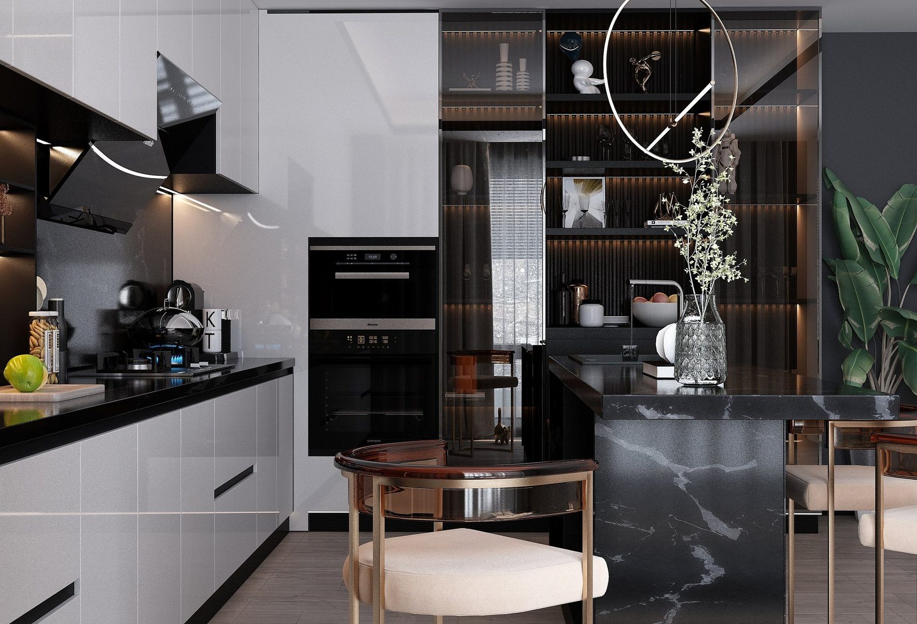 Kitchen island — Aşağısöğütönü House and Interior