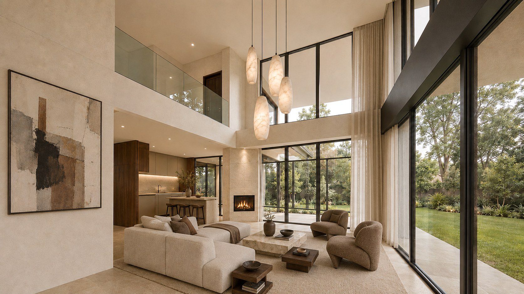 Double-height living space — Kavacık House