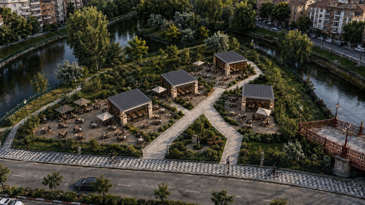 Landscape and site — Vali Ali Fuat Güven Street — Four Retail Units